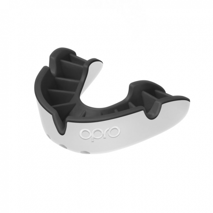 Протектор за уста - OPRO Silver Level Mouthguard - White/Black